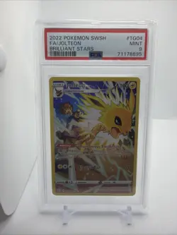 2022 POKEMON SWORD & SHIELD BRILLIANT STARS #TG04 FULL ART/JOLTEON PSA 9 - Image 1