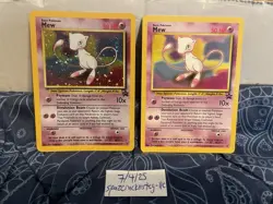 Pokemon Mew #8 NON-HOLO & Mew #9 HOLO; BLACK STAR PROMO; FREE SHIPPING! - Image 1