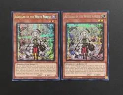 2025 YUGIOH MP25 1ST ED SECRET RARE ASTELLAR OF THE WHITE FOREST X2 NM - Image 1