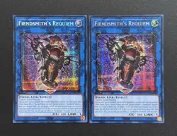 2025 YUGIOH MP25 1ST ED SECRET RARE FIENDSMITHS REQUIEM X2 NM SET - Image 1