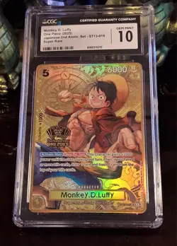 ✨2025 One Piece Monkey D. Luffy English 2nd Anniversary Set ST13-015 CGC/PSA 10 - Image 1