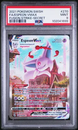 Espeon Vmax 270/264 Secret Fusion Strike Pokemon PSA 9 - Image 1