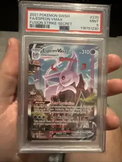 Espeon Vmax 270/264 Fusion Strike Alt Art Secret - GEM MINT PSA 9 Pokemon - Image 1