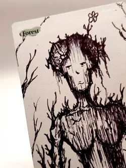 Hand Painted Altered Art Magic The Gathering MTG FOREST Mana ENT ORIGINAL ART - Image 2