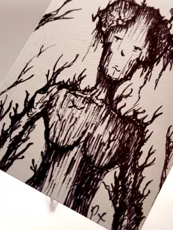 Hand Painted Altered Art Magic The Gathering MTG FOREST Mana ENT ORIGINAL ART - Image 3