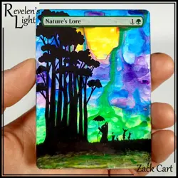 Nature's Lore Alter - Totoro - Hand Painted MTG Altered Art Magic the Gathering - Image 1