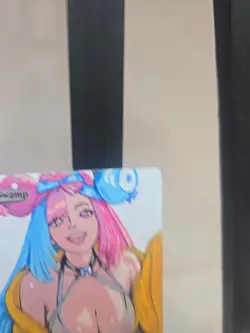 MTG Alter Swamp Iono Pokemon Waifu Anime Fan Art Hand Painted Custom by BAZAYO - Image 4