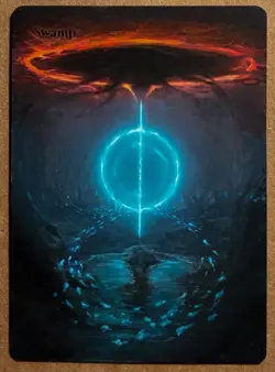 Hand-painted MTG alter | Swamp | textless NOX altered art - Image 1