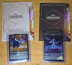 Lorcana Magical Places Promo Belle Accomplished Mystic AND Beast Gracious Prince - Image 1