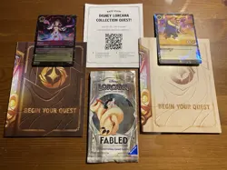 Lorcana Magical Places Promo Belle Accomplished Mystic AND Beast Gracious Prince - Image 1