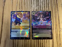Lorcana Magical Places Promo Belle Accomplished Mystic AND Beast Gracious Prince - Image 2