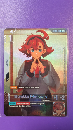 Gundam Card Game Foil Suletta Mercury Top 4 Promo English Gundam TCG *SEALED* - Image 1