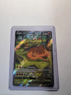 Pokemon TCG Charizard v SWSH260 Black Star Promo Holo Card NM Condition - Image 1