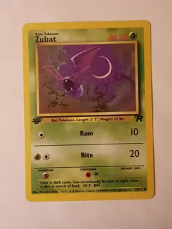 2000 Pokemon Card Team Rocket Zubat 1st Edition #70/82 - Image 1