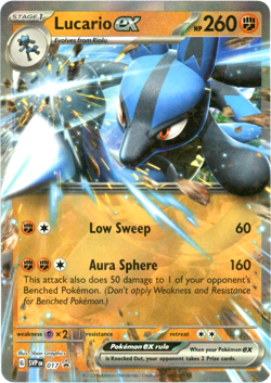 Lucario ex SVP 017 Black Star Promo Holo Rare Pokemon TCG Card - Image 1