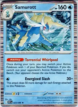Samurott Holo 23/86 White Flare S & V Pokemon Card TCG. NM/ Mint! - Image 1