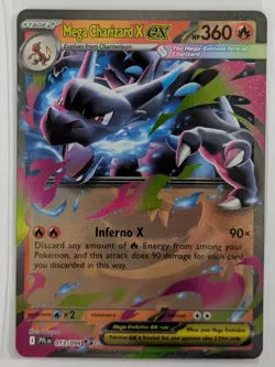Mega Charizard x EX 13/94 Phantasmal Flames Pokemon Card NM Never Played Holo - Image 1