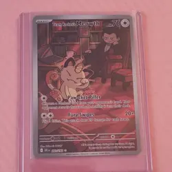 Pokemon Team Rocket's Meowth SV10 Destined Rivals 203/182 Holo Illustration Rare - Image 1