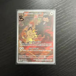 Team Rocket's Meowth Illustration Rare 203/182 Sv10: Destined Rivals POKEMON B - Image 1