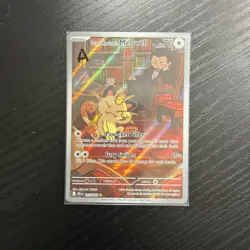 Team Rocket's Meowth Illustration Rare 203/182 Sv10: Destined Rivals POKEMON A - Image 1