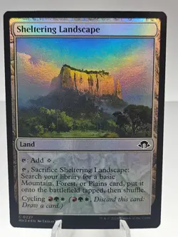 1x - Sheltering Landscape - FOIL - Modern Horizons 3 - C NM MTG - Image 1