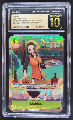 2025 ONE PIECE CCG MAKINO ALTERNATE ART ST13-012 CGC 10 PRISTINE PT - Image 1