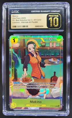 2025 ONE PIECE CCG MAKINO ALTERNATE ART ST13-012 CGC 10 PRISTINE PT - Image 1