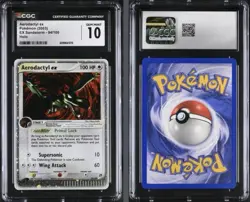 CGC 10 GEM MINT Aerodactyl ex 2003 EX Sandstorm 94/100 Holo Pokemon Card - Image 2
