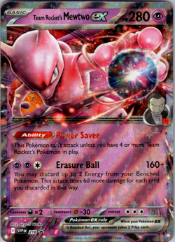Team Rocket's Mewtwo ex 216 Pokemon TCG SV Promo NM - Image 1