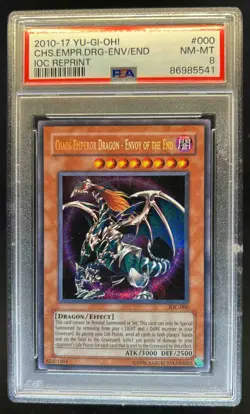 2004 Yu-Gi-Oh! Invasion of Chaos Emperor Dragon Envoy the End #IOC-000 PSA 8 - Image 1