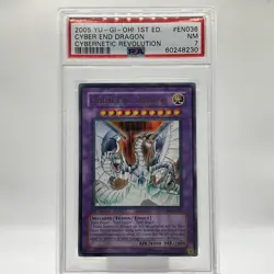 2005 Yu-Gi-Oh! Cyber End Dragon CRV-EN036 1st Edition PSA 7 NM - Image 1
