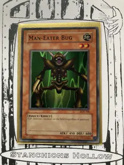 Yu-Gi-Oh! TCG Man-Eater Bug (LOB-108) Super Rare NM / VLP - Image 1