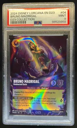 2024 Disney Lorcana Promo Bruno Madrigal Undetected Uncle #04/D23 PSA 9 - Image 1