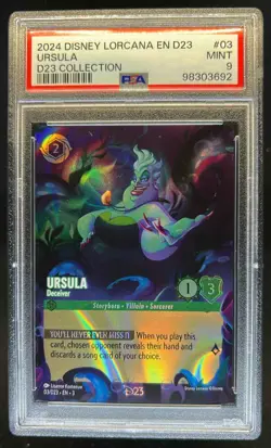2024 Disney Lorcana Promo Ursula Deceiver #03/D23 PSA 9 - Image 1