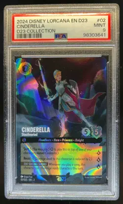 2024 Disney Lorcana Promo Cinderella #02/D23 PSA 9 - Image 1
