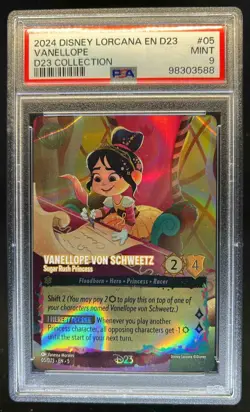 2024 Disney Lorcana Vanellope Sugar Rush Princess Promo Expo #05/D23 PSA 9 - Image 1