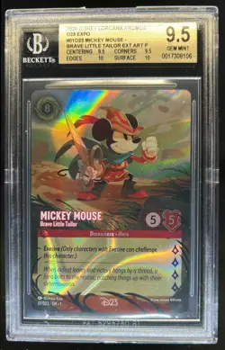 2023 Disney Lorcana Mickey Mouse Brave Little Tailor Promos #01/D23 BGS 9.5 - Image 1