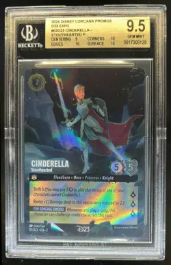 2024 Disney Lorcana Promos Expo Cinderella Stouthearted #02/D23 BGS 9.5 - Image 1