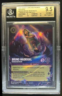 2024 Disney Lorcana Bruno Madrigal D23 Expo Undetected Uncle #04/D23 BGS 9.5 - Image 1