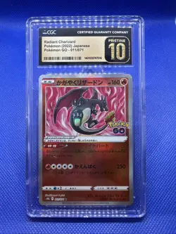 RADIANT CHARIZARD 2022 JAPANESE POKEMON GO #011/071 CGC 10 PRISTINE RADIANT HOLO - Image 1