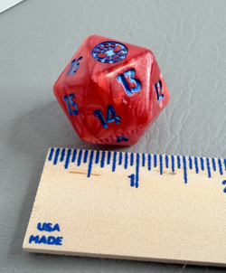 MTG Marvel Spiderman Red Oversized D20 Die Dice Life Counter D&D - Image 3