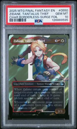 2025 MTG FINAL FANTASY #0550 ZIDANE, TANTALUS THIEF PSA 10 - Image 1