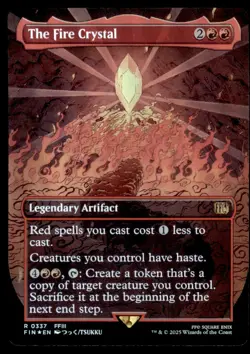 MAGIC THE GATHERING FINAL FANTASY 0337 THE FIRE CRYSTAL BORDERLESS FOIL - Image 1