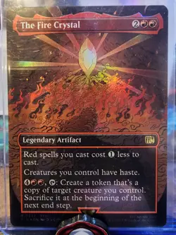 MTG Universes Beyond Final Fantasy The Fire Crystal Borderless Foil #0337 - Image 1