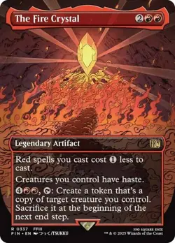 MTG The Fire Crystal - Foil - Borderless NM-Mint Final Fantasy - Image 1