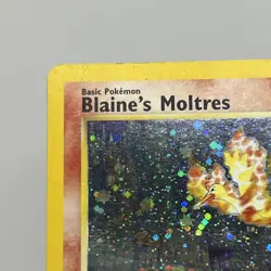 Pokemon WOTC Card - Blaine's Moltres - Gym Heroes - Holo Rare - 1/132 - LP - Image 2