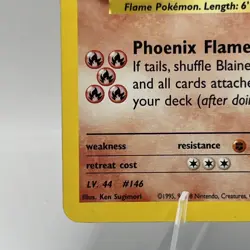 Pokemon WOTC Card - Blaine's Moltres - Gym Heroes - Holo Rare - 1/132 - LP - Image 5