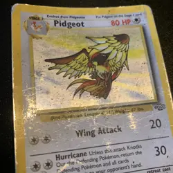 Pidgeot Pokemon Card 8/64 Jungle Holo Rare, Unlimited, HP Condition - Image 2