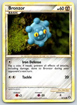 Bronzor - Triumphant 58/102 Yuka Morii Pokemon Card MP - Image 1