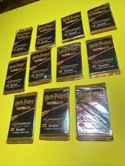 Vintage Harry Potter Quidditch Cup Random Booster Trading Cards 11 New Packs - Image 1